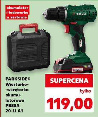 PARKSIDE® Wiertarko-wkrętarka akumulatorowa PBSSA 20-Li A1