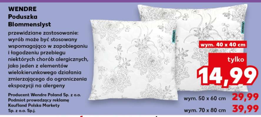 WENDRE Poduszka Blommenslyst