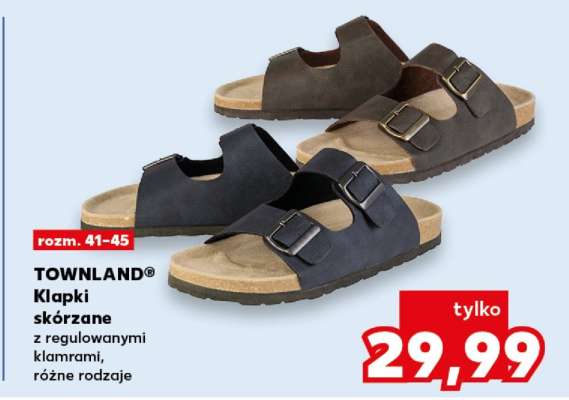 TOWNLAND® Klapki skórzane