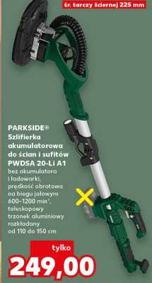 PARKSIDE® Szlifierka akumulatorowa do ścian i sufitów PWDSA 20-Li A1