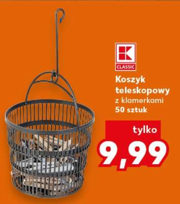 Koszyk teleskopowy z klamerkami 50 sztuk
