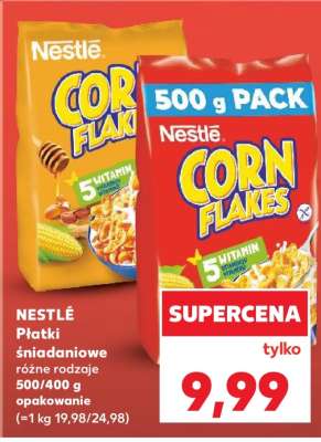 NESTLÉ Płatki śniadaniowe różne rodzaje 500/400 g opakowanie