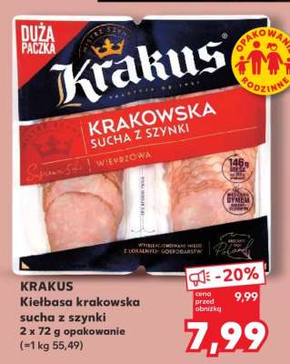 KRAKUS Kiełbasa krakowska sucha z szynki**