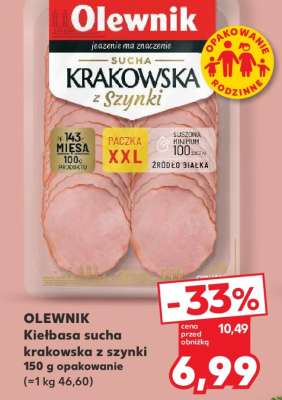 OLEWNIK Kiełbasa sucha krakowska z szynki