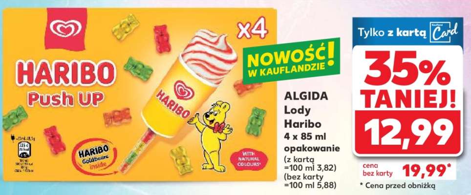 ALGIDA Lody Haribo 4 x 85 ml opakowanie