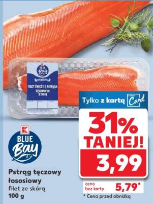 Pstrąg tęczowy łososiowy filet ze skórą 100 g