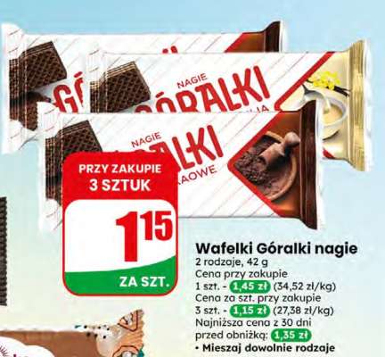 Wafelki GÓRALKI NAGIE
