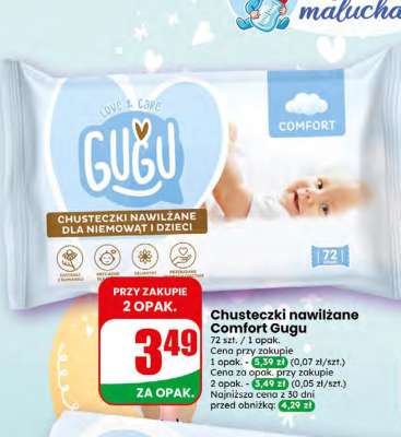 Chusteczki nawilżane Comfort Gugu