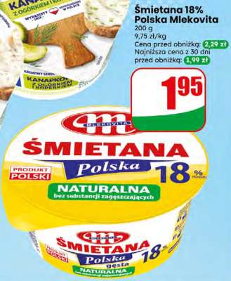 Śmietana 18% Polska Mlekovita