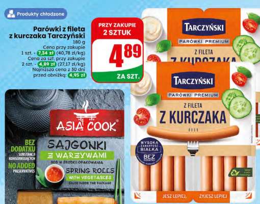 Parówki z fileta z kurczaka Tarczyński