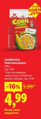 CROWNFIELD Płatki kukurydziane