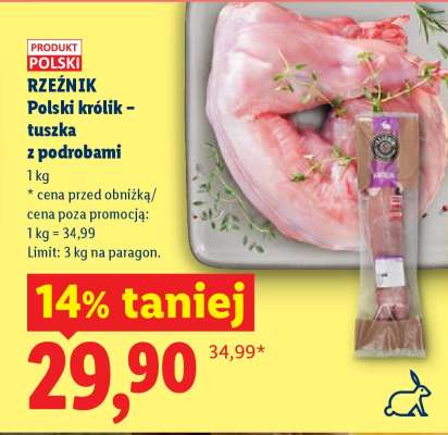 Rzeźnik Polski królik – tuszka z podrobami