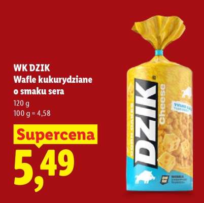 WK Dzik Wafle kukurydziane o smaku sera