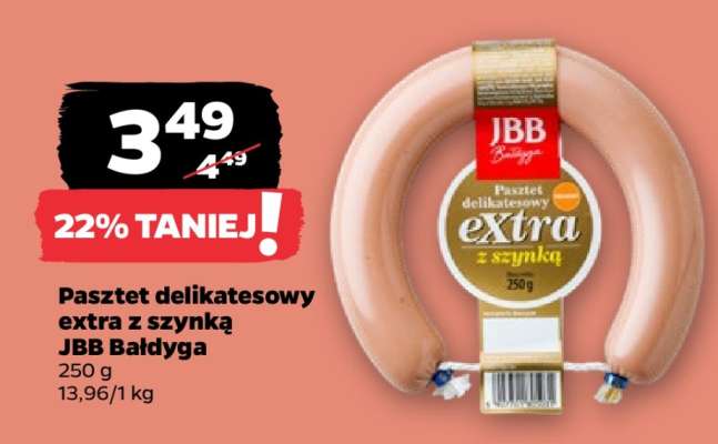 Pasztet delikatesowy extra z szynką JBB Bałdyga