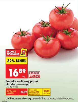 Pomidor malinowy polski układany na wagę