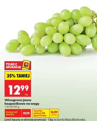 Winogrono jasne bezpestkowe na wagę