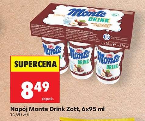 Napój Monte Drink Zott 6x95 ml
