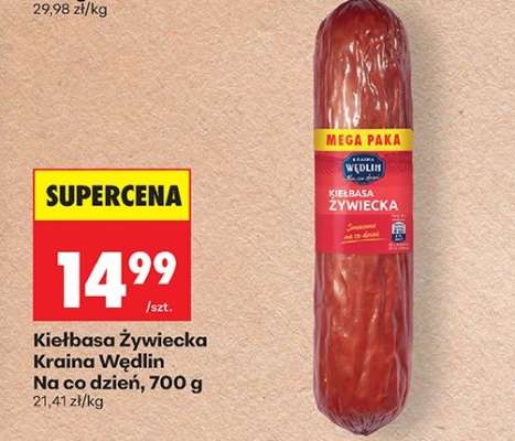 Kiełbasa żywiecka Kraina Wędlin Na co dzień, 700 g