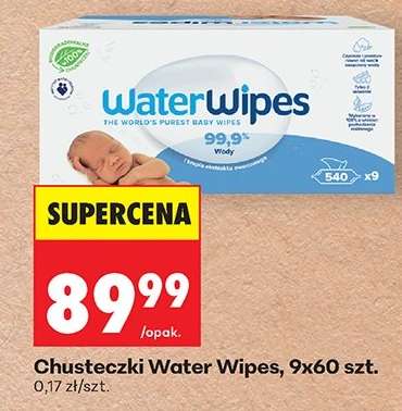 Chusteczki water wipes, 9x60 szt.