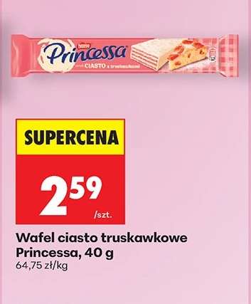 Wafel ciasto truskawkowe Princessa, 40 g