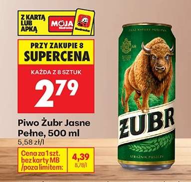 Piwo Żubr Jasne Pełne, 500 ml