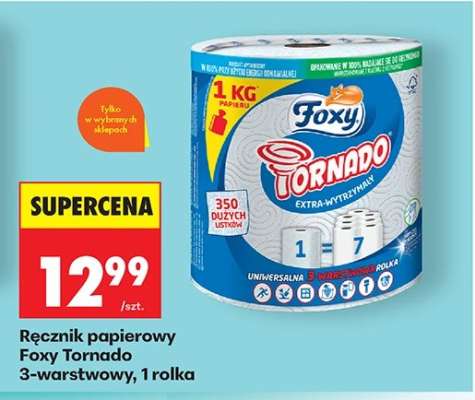 Ręcznik papierowy Foxy Tornado 3-warstwowy, 1 rolka