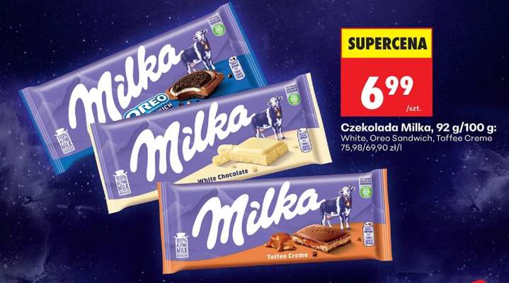 Czekolada Milka, 92 g/100 g