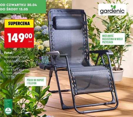 Fotel wielopozycyjny z podnóżkiem