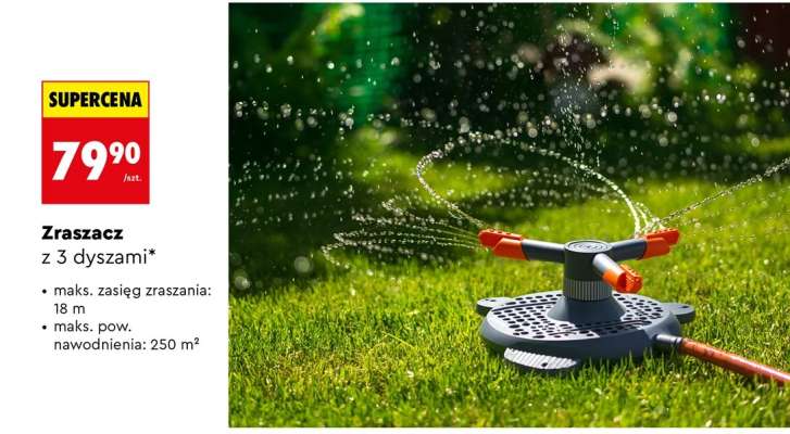 Zraszacz z 3 dyszami