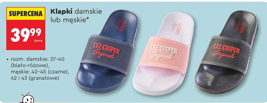 Klapki damskie lub męskie