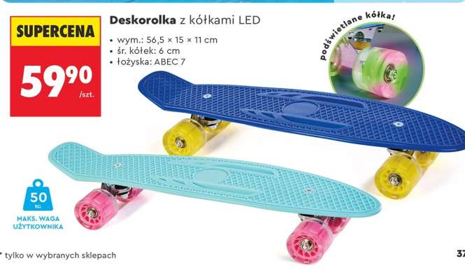 Deskorolka z kółkami LED