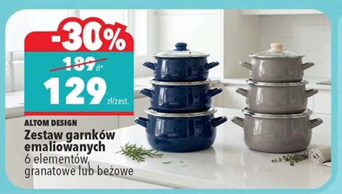 Zestaw garnków emaliowanych