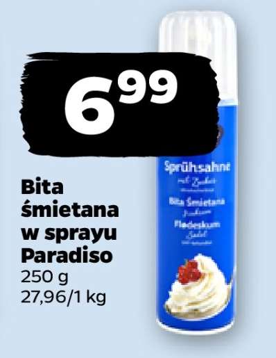 Bita śmietana w sprayu Paradiso