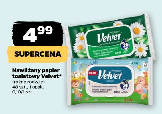Nawilżany papier toaletowy VELVET