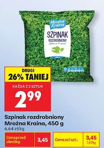 Szpinak rozdrobniony Mroźna Kraina 450 g