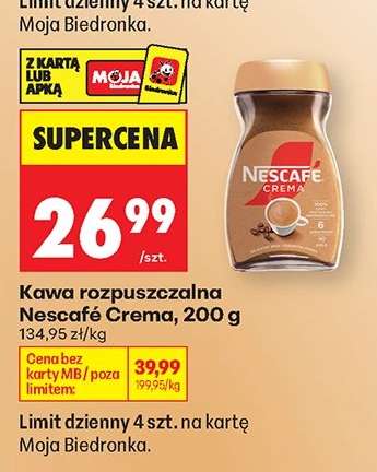 Kawa rozpuszczalna Nescafé Crema 200 g