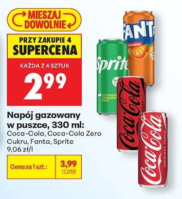 Napój gazowany w puszce, 330 ml