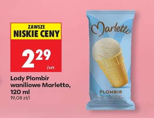 Lody Plombir waniliowe Marletto, 120 ml