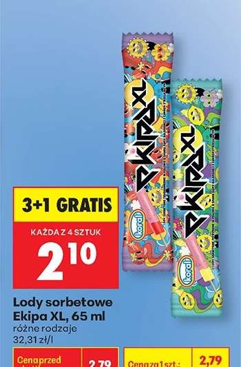 Lody sorbetowe Ekipa XL, 65 ml