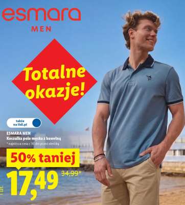 ESMARA MEN Koszulka polo męska z bawełną