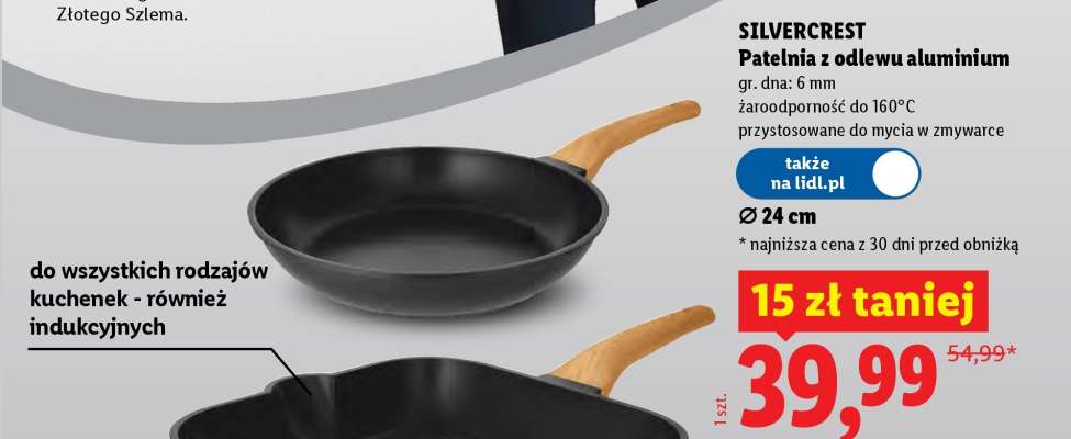 SILVERCREST Patelnia z odlewu aluminium