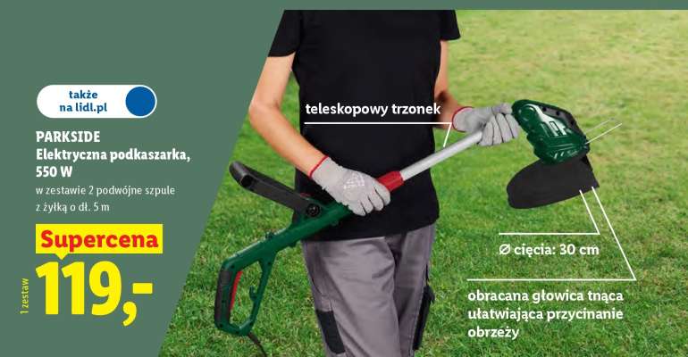 PARKSIDE Elektryczna podkaszarka, 550 W