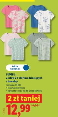 LUPILU Zestaw 2 T-shirtów dziecięcych z bawełny