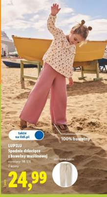 LUPILU Spodnie dziecięce z bawełny muślinowej