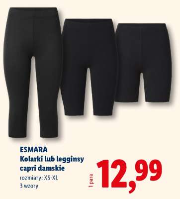 ESMARA Kolarki lub legginsy capri damskie