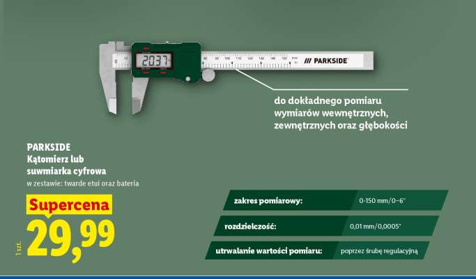 PARKSIDE Kątomierz lub suwmiarka cyfrowa
