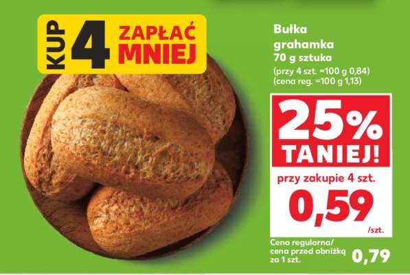 Bułka grahamka 70 g sztuka