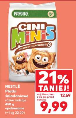 NESTLÉ Płatki śniadaniowe różne rodzaje 450 g opakowanie
