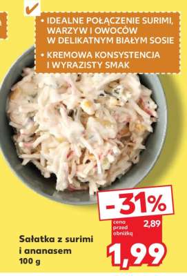 Sałatka z surimi i ananasem