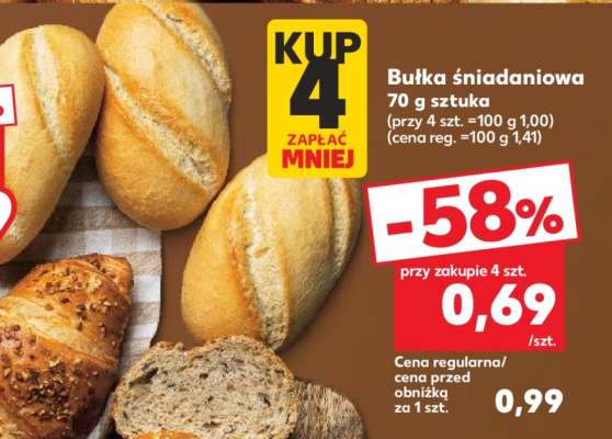 Bułka śniadaniowa 70 g sztuka